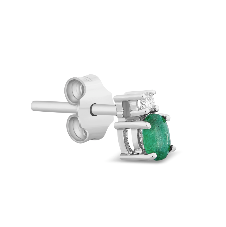 Orecchini Smeraldi 0,30ct e Diamanti 0,04ct