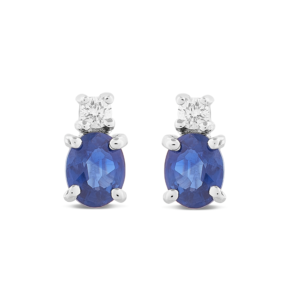 Orecchini Zaffiri 0,36ct e Diamanti 0,04ct
