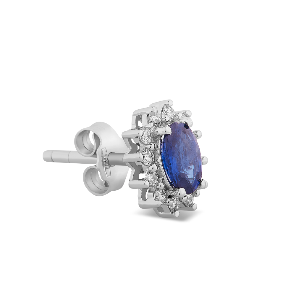 Orecchini Zaffiri 0,96ct e Diamanti 0,20ct