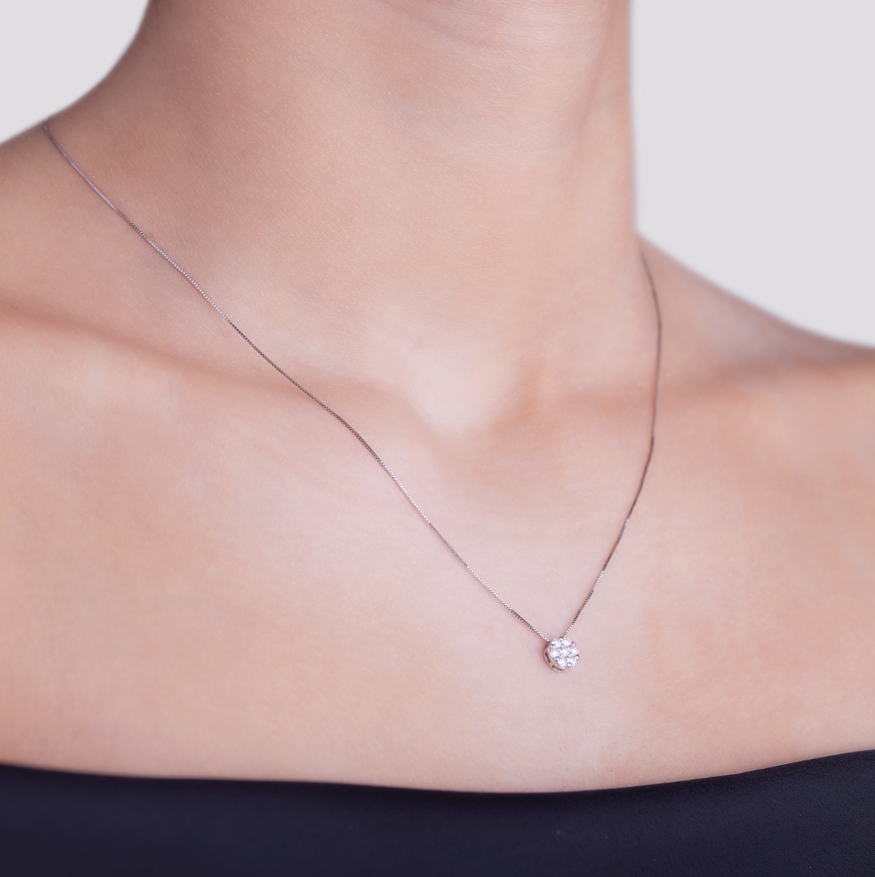 Collana Invisible Diamanti 0,22ct