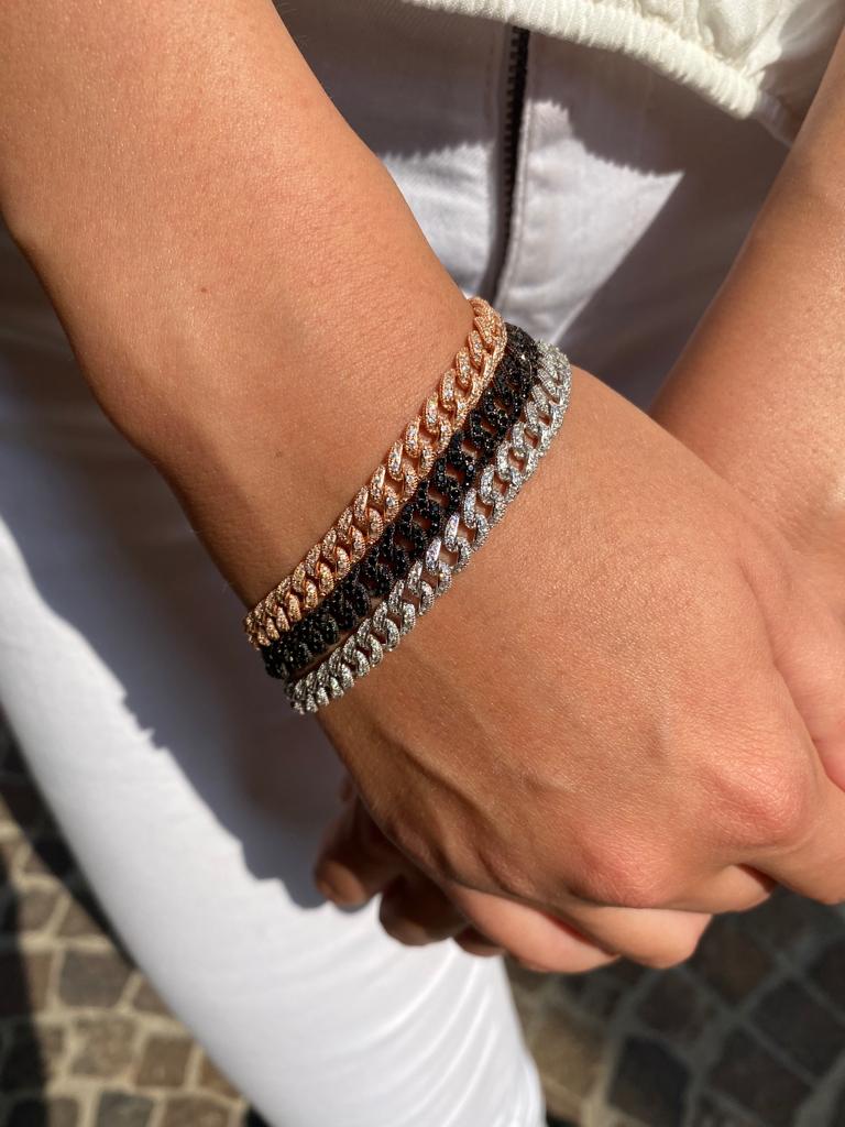 Bracciale groumette Small con zirconi