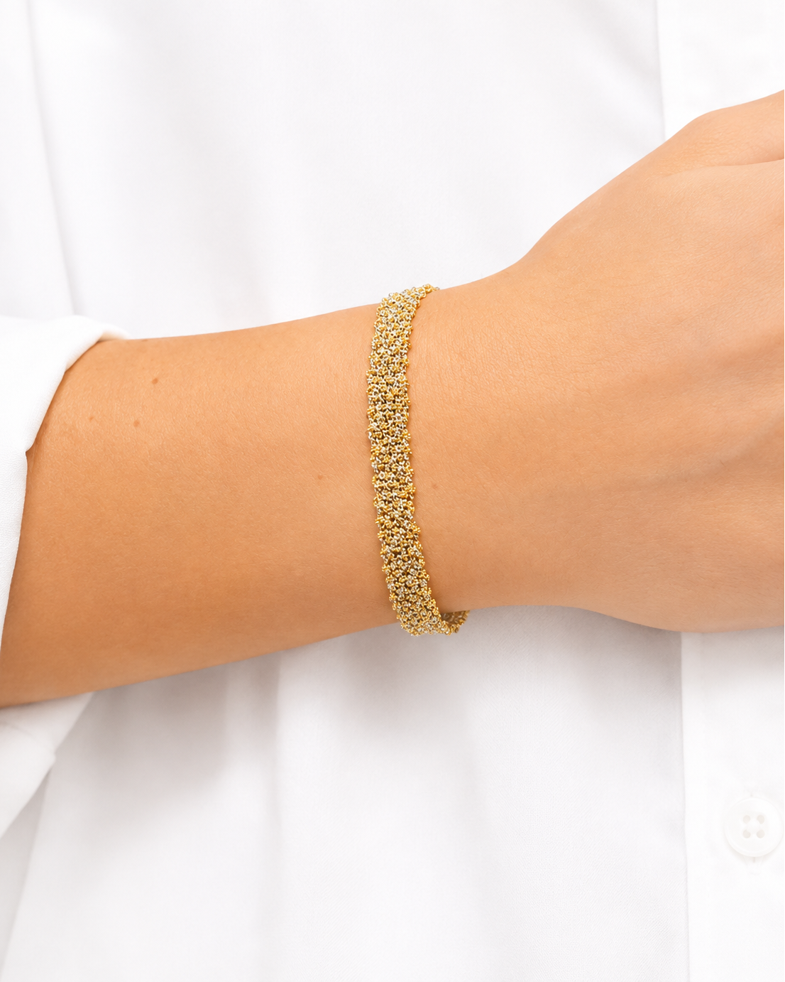 Bracciale fatto a mano in argento 925 Misto 0,5 cm