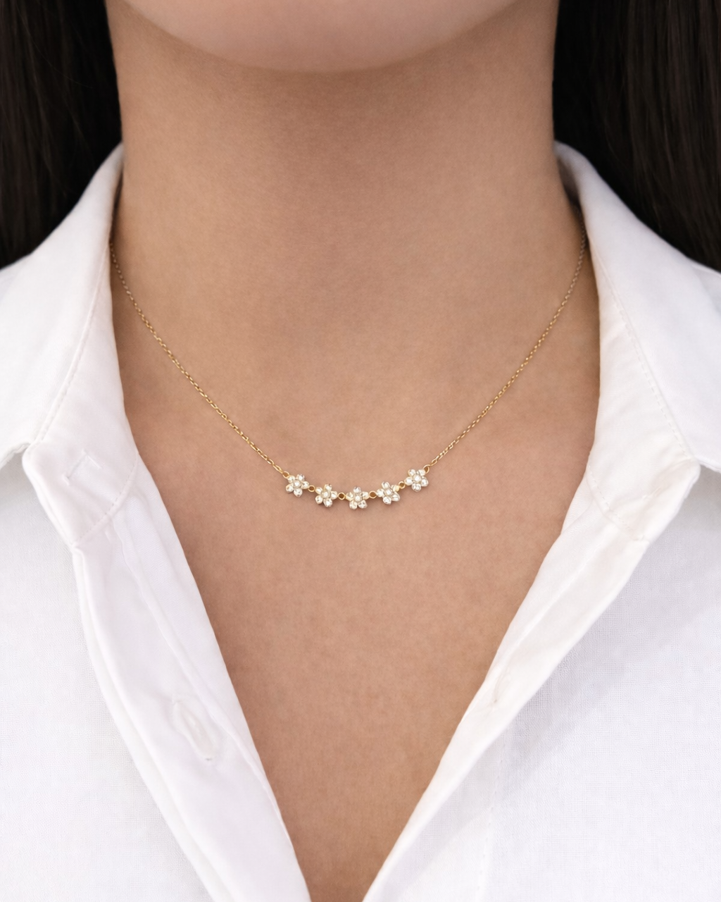 Girocollo Fiorellini placcato oro giallo 18kt