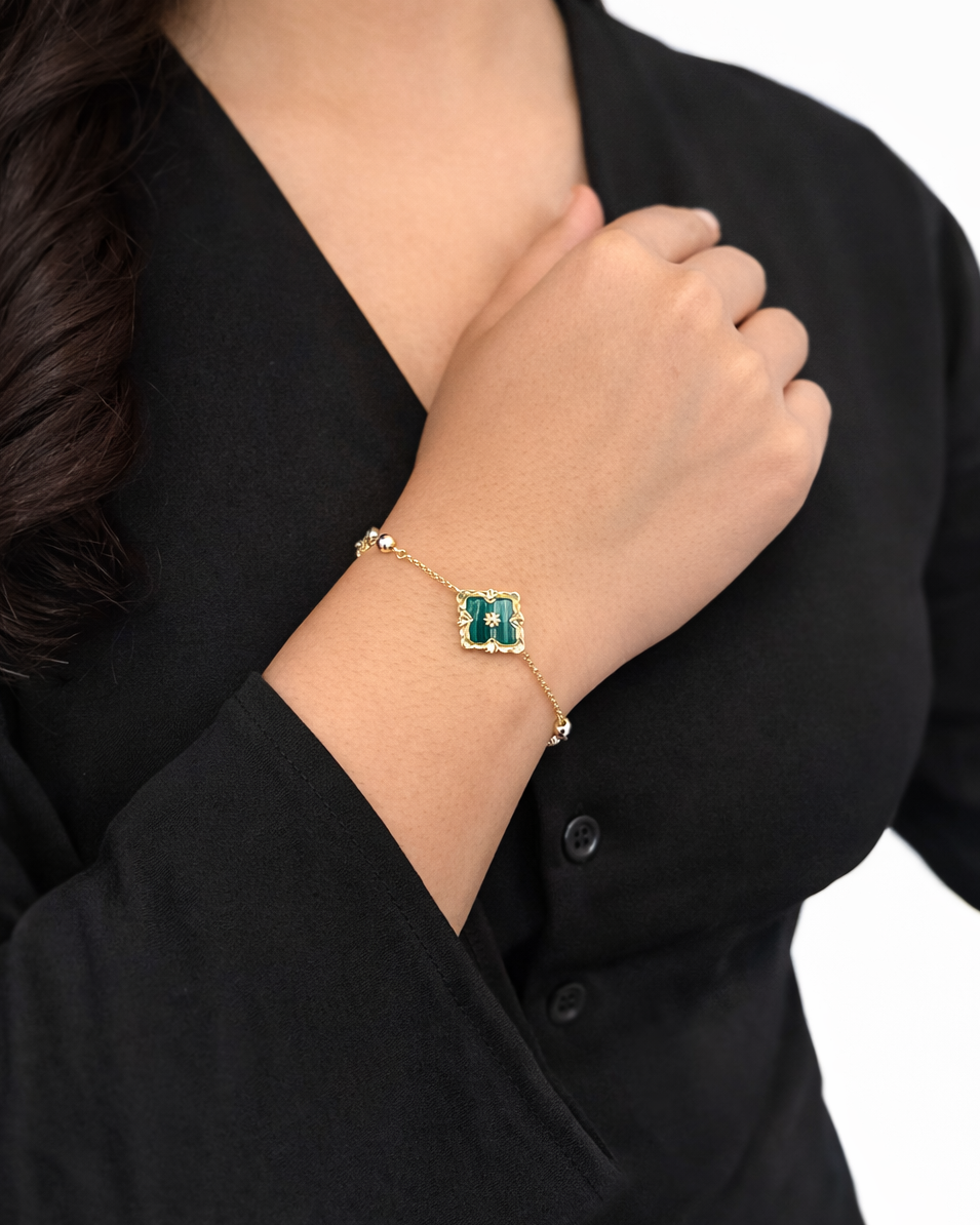 Bracciale Giulia con Malachite singolo
