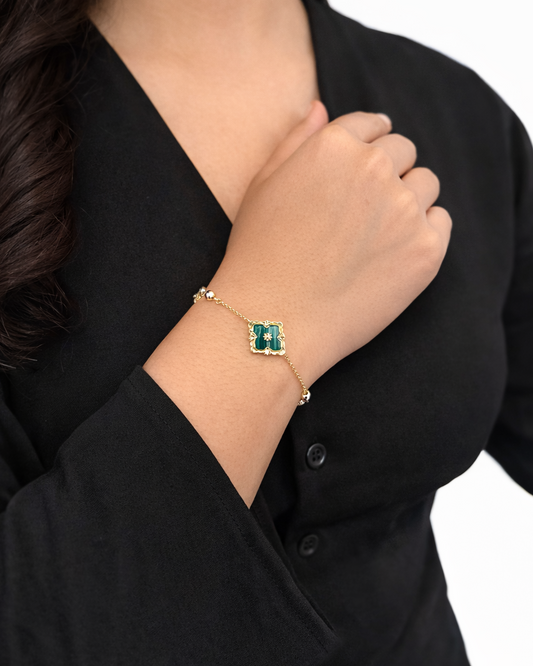 Bracciale Giulia con Malachite singolo