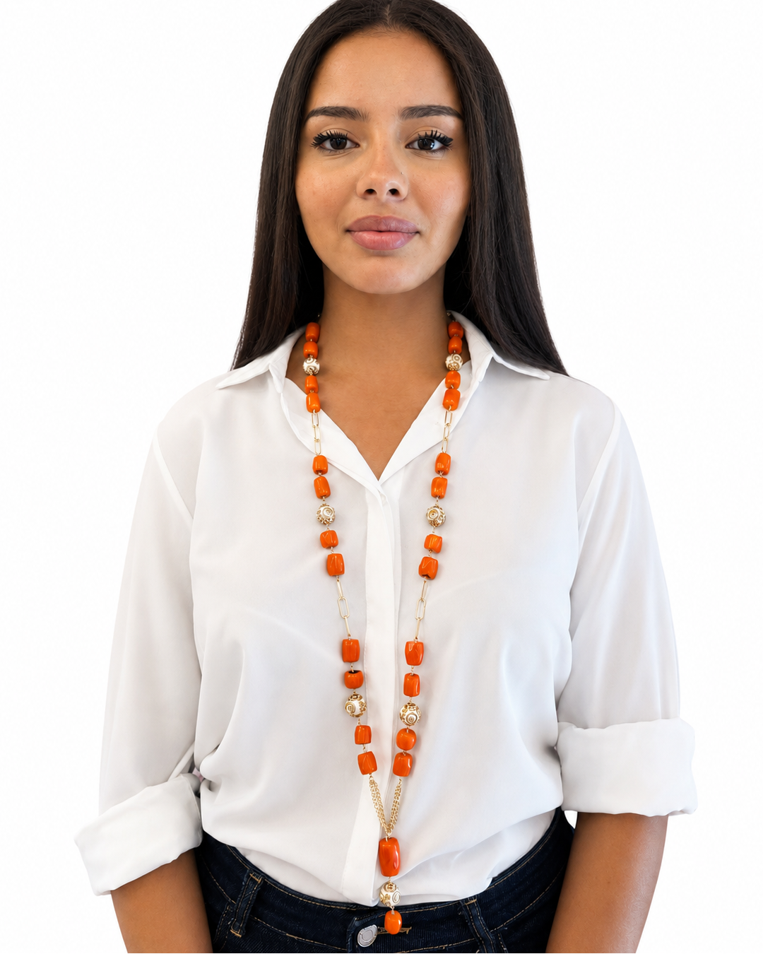Collana con Corallo Bambù