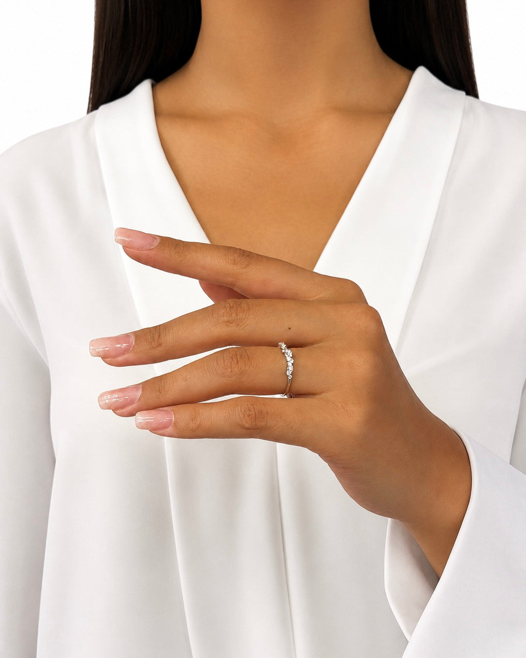Anello Moissanite Dainty ct 0,36