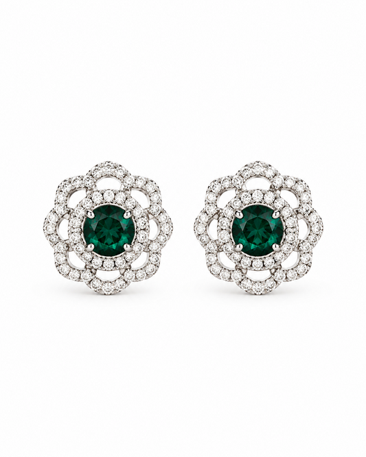 Orecchini Ester Verdi in Argento 925