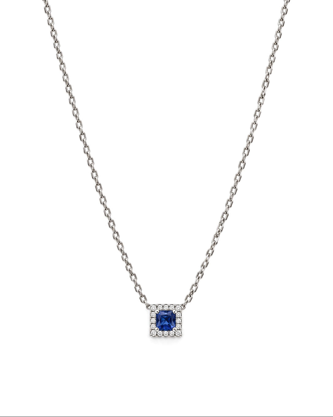 Girocollo in Argento 925, Zaffiro e Diamanti Lab Grown
