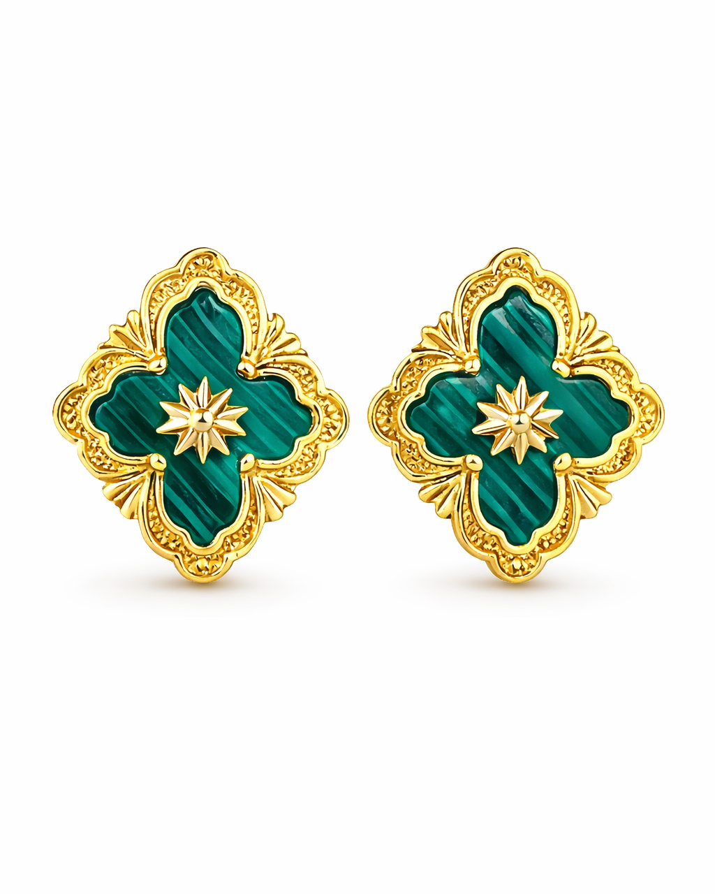 Orecchini Giulia con Malachite