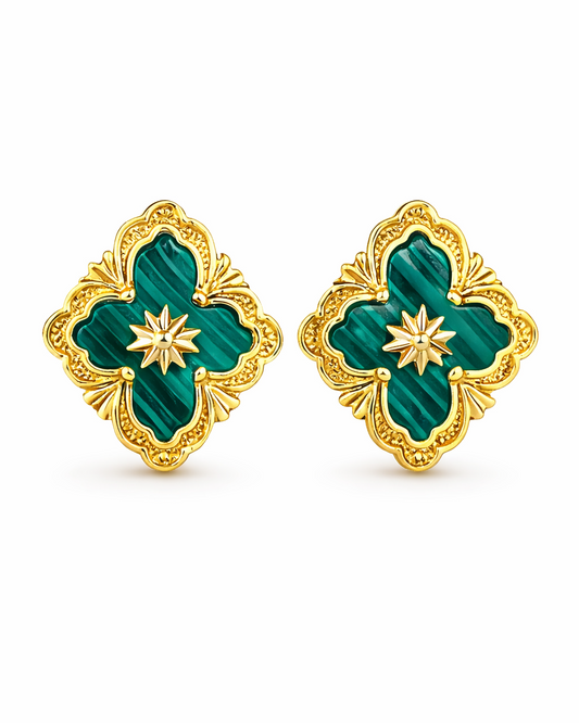 Orecchini Giulia con Malachite