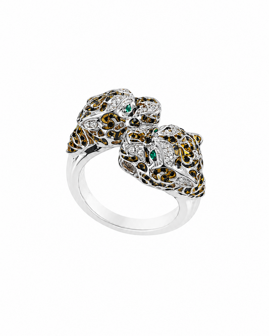 Anello Leopardo doppio