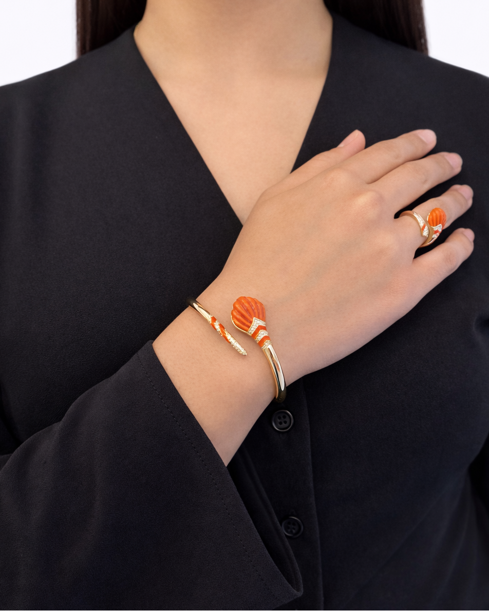 Bracciale Lidia in Brass dorato conchiglia