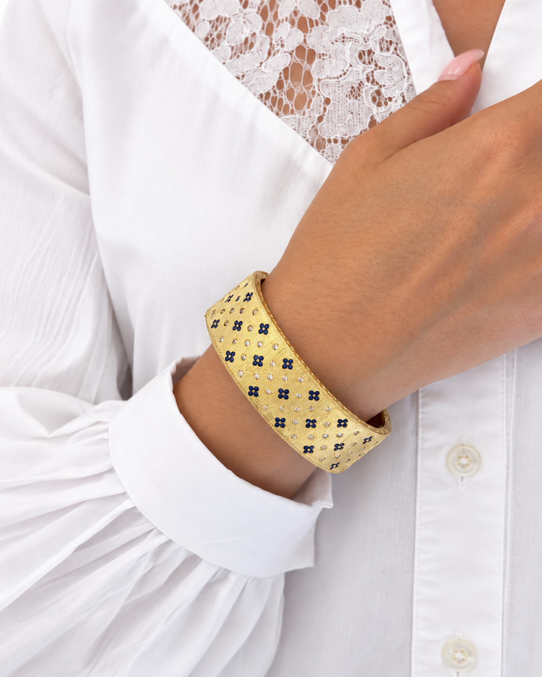 Bracciale Laura Blu in Brass dorato
