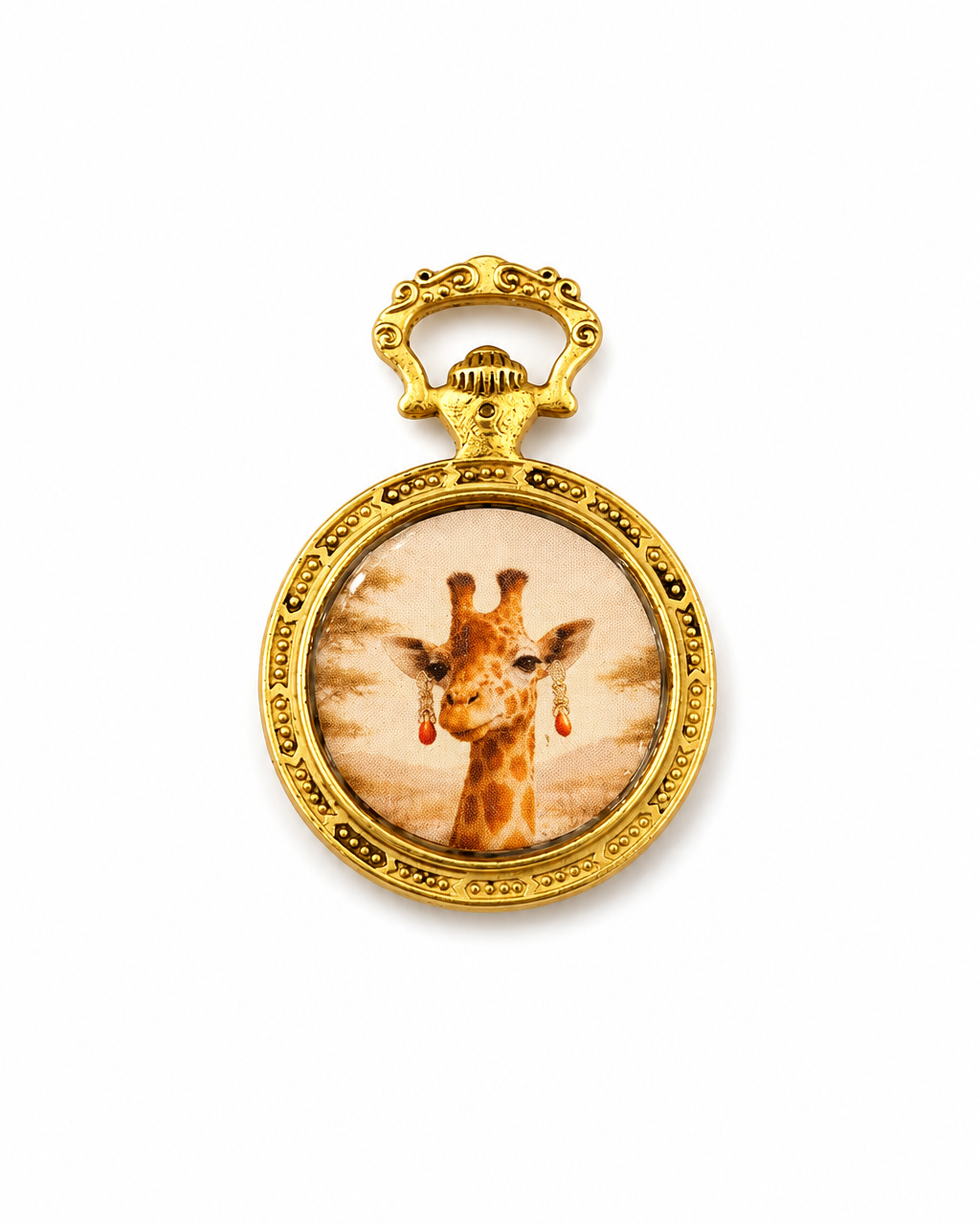 Pendente in Brass dorato  Giraffa