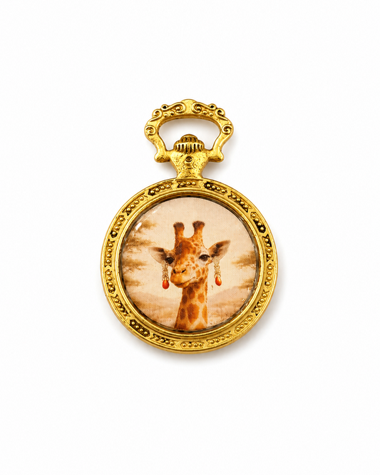 Pendente in Brass dorato Giraffa
