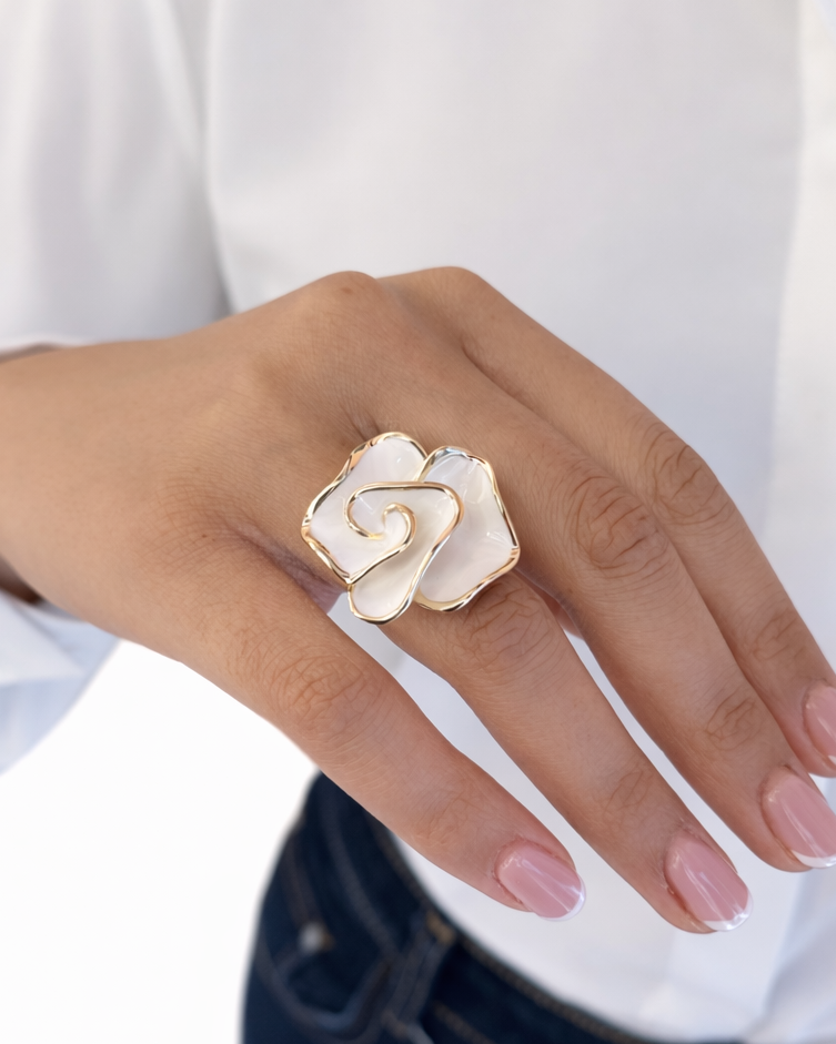 Anello Matilda bianco