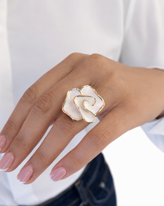 Anello Matilda bianco