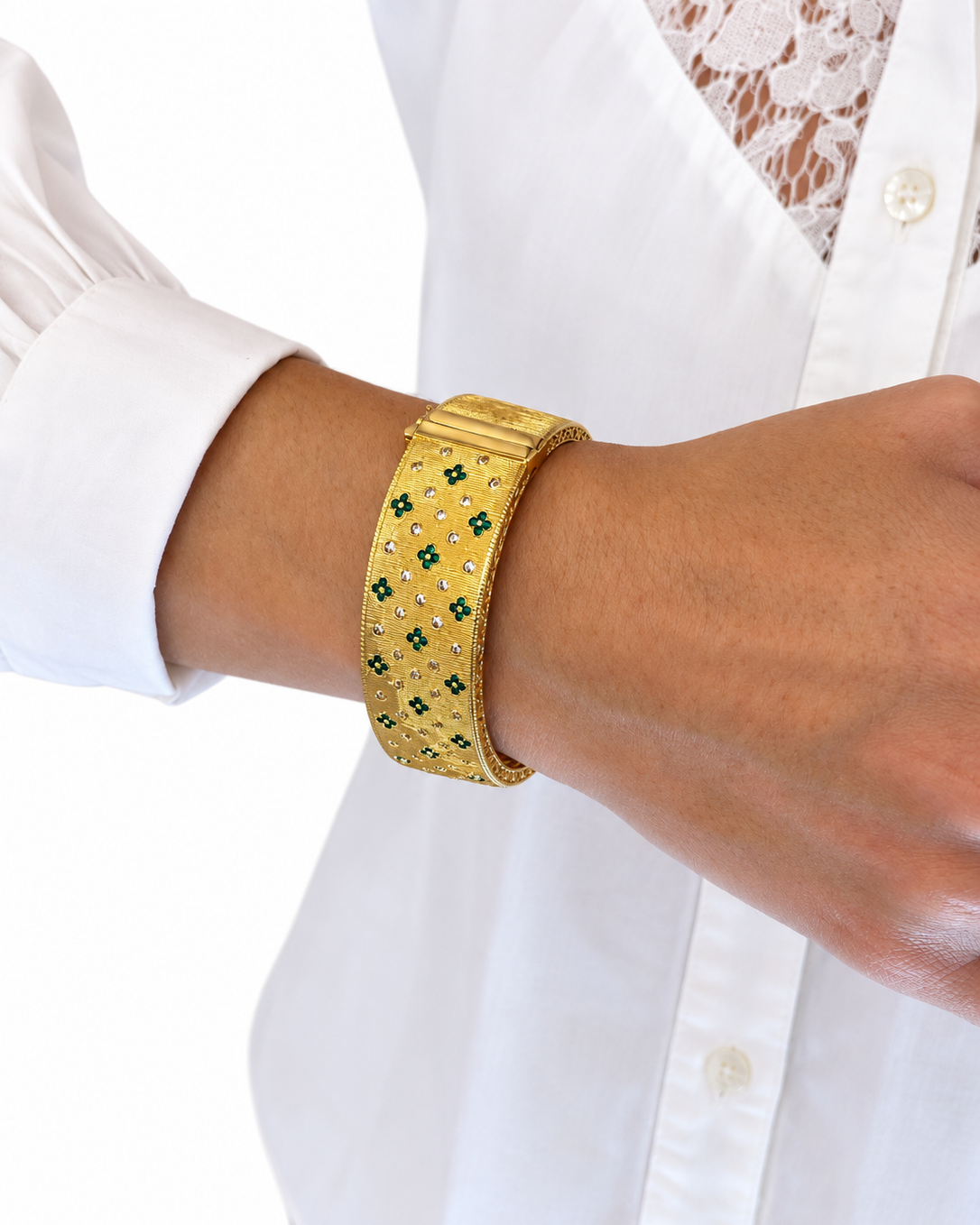 Bracciale Laura Verde in Brass dorato