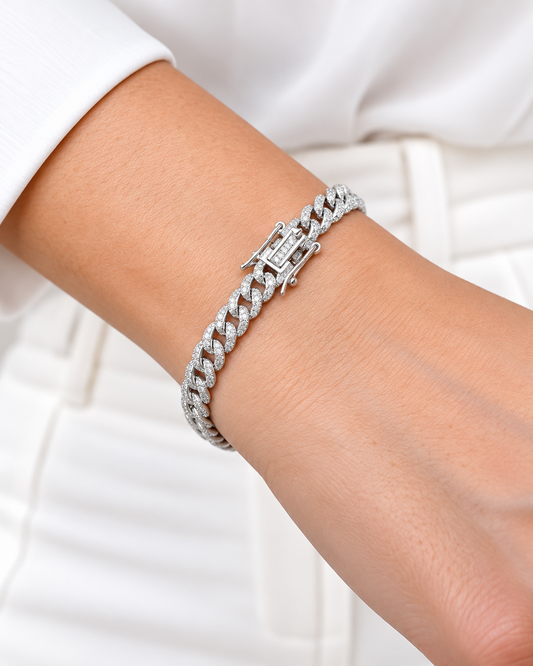 Bracciale Groumette Small Rodio