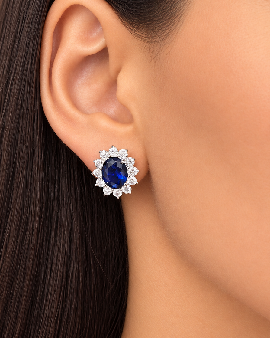 Orecchini Anastasia Blu in Argento 925