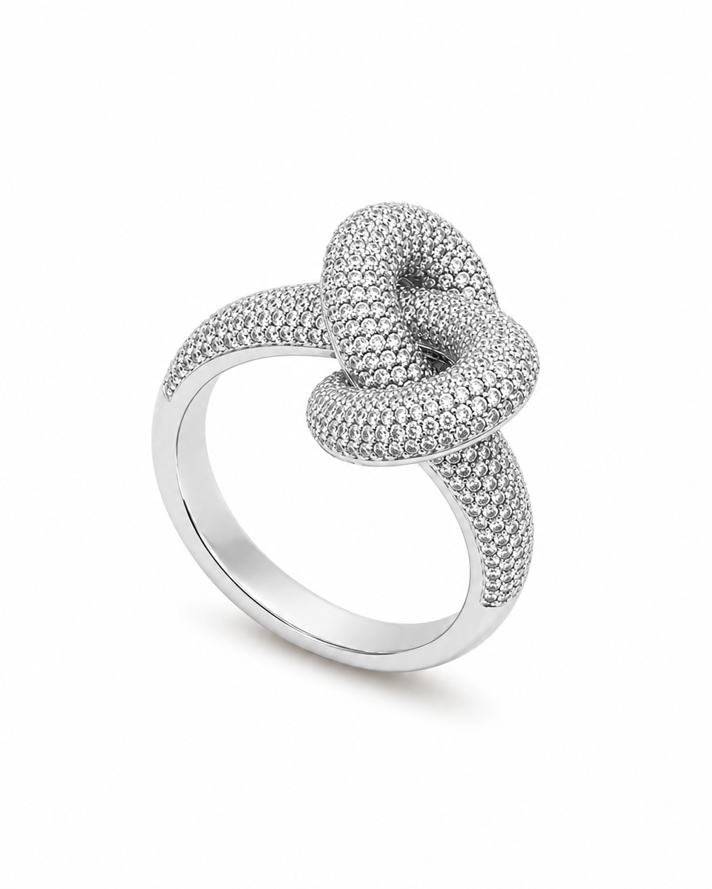 Anello Brass Nodo rodio