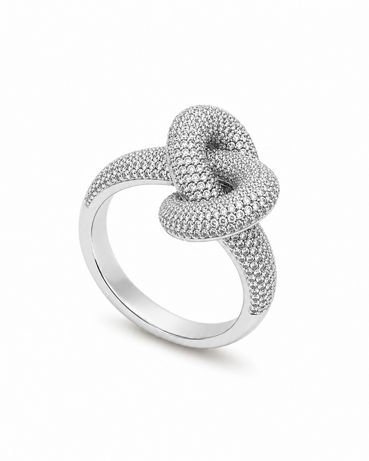 Anello Brass Nodo rodio