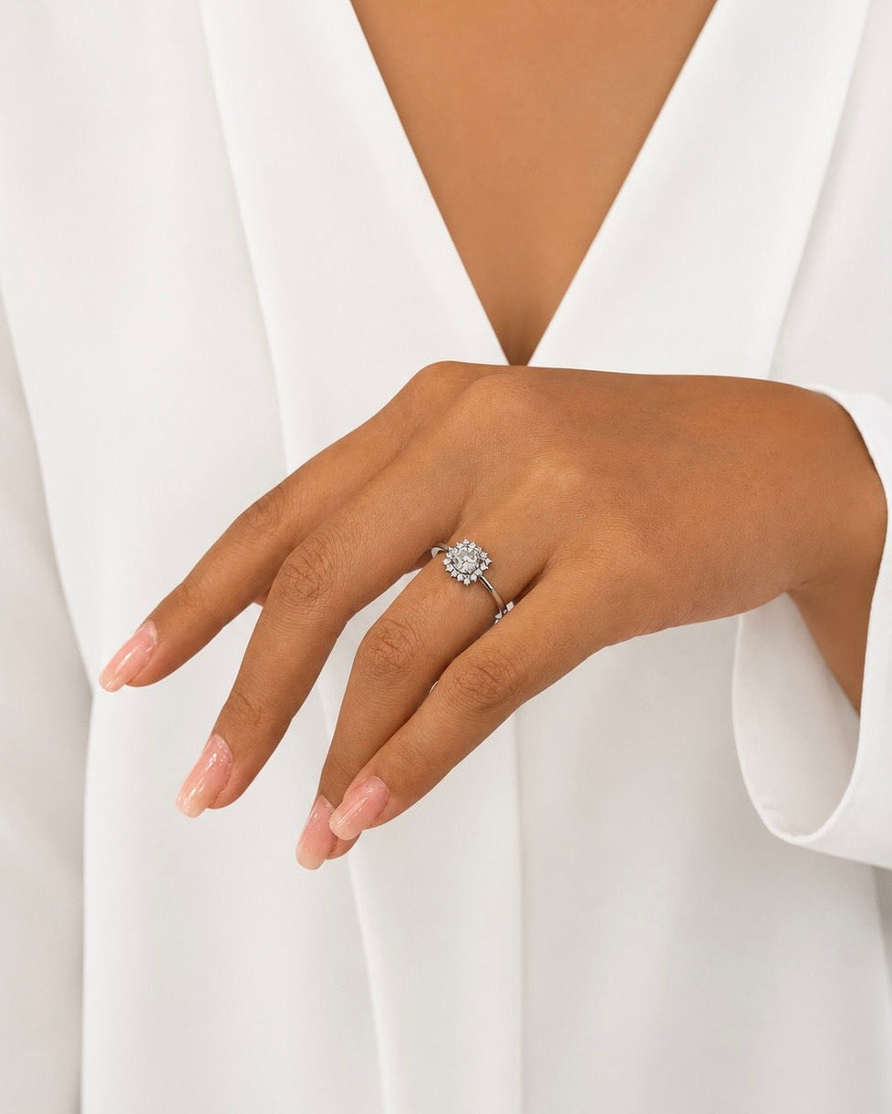 Anello Moissanite Crown ct 0,99