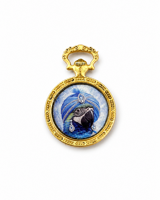 Pendente in Brass dorato Pappagallo