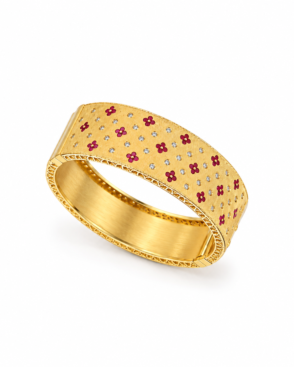 Bracciale Laura Fucsia in Brass dorato