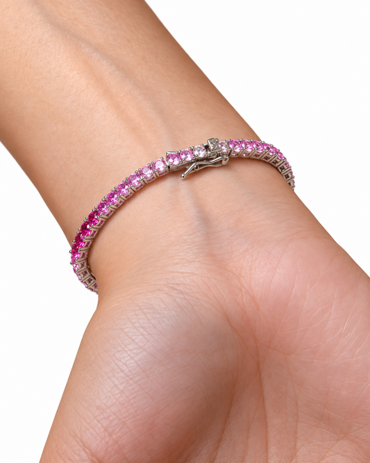 Bracciale Tennis Degradè Rosa
