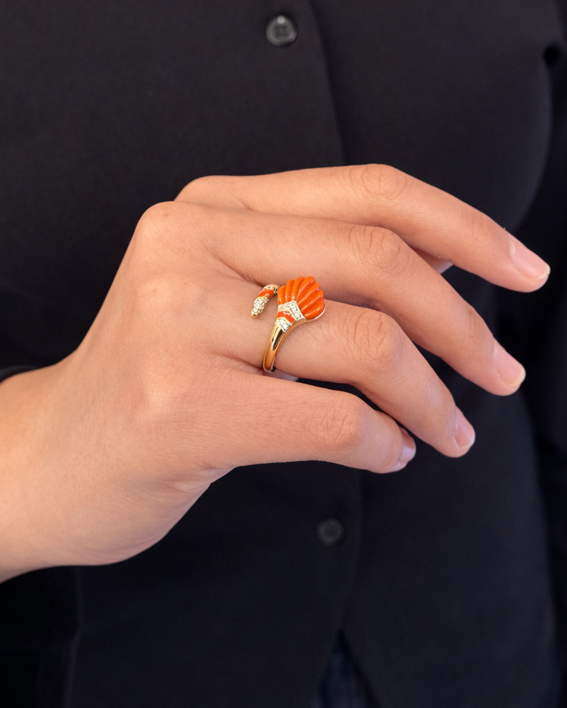 Anello Lidia in Brass conchiglia