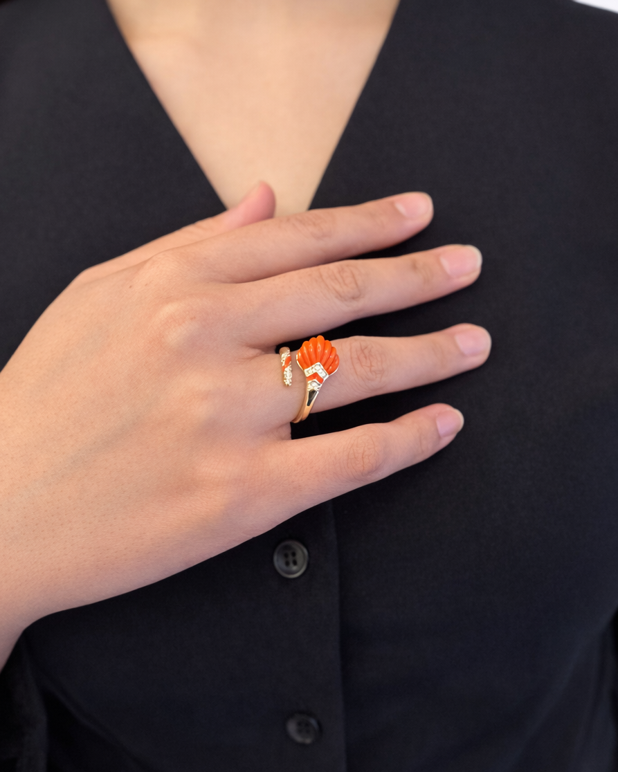 Anello Lidia in Brass conchiglia