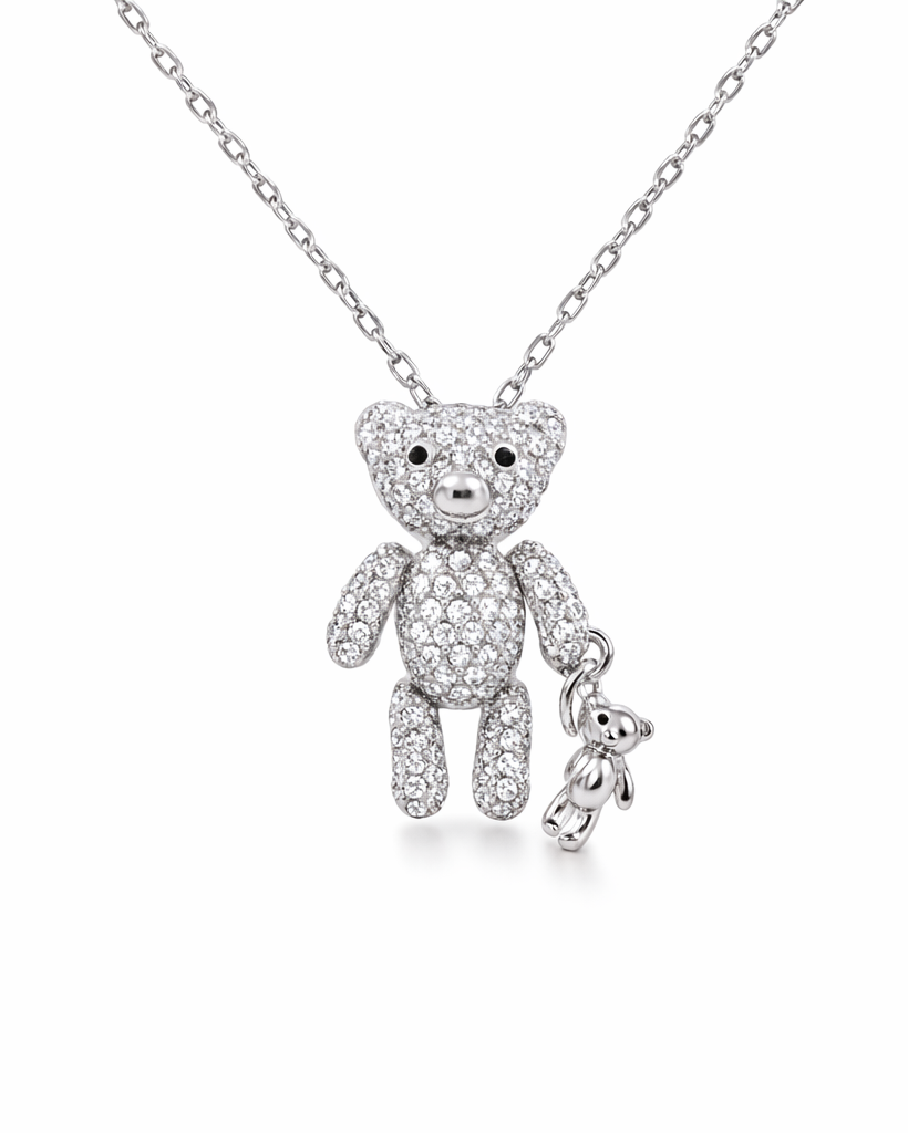 Girocollo Teddy in argento 925 rodio