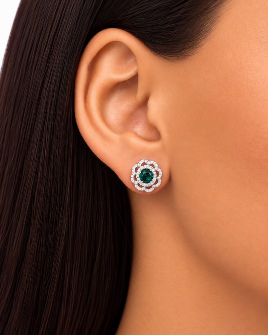 Orecchini Ester Verdi in Argento 925