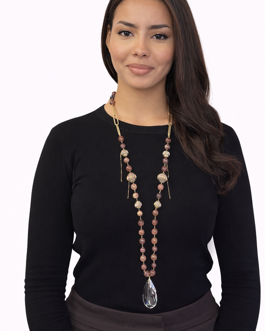 Collana Lunga con Tormaline Naturali