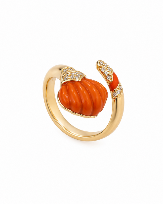 Anello Lidia in Brass conchiglia