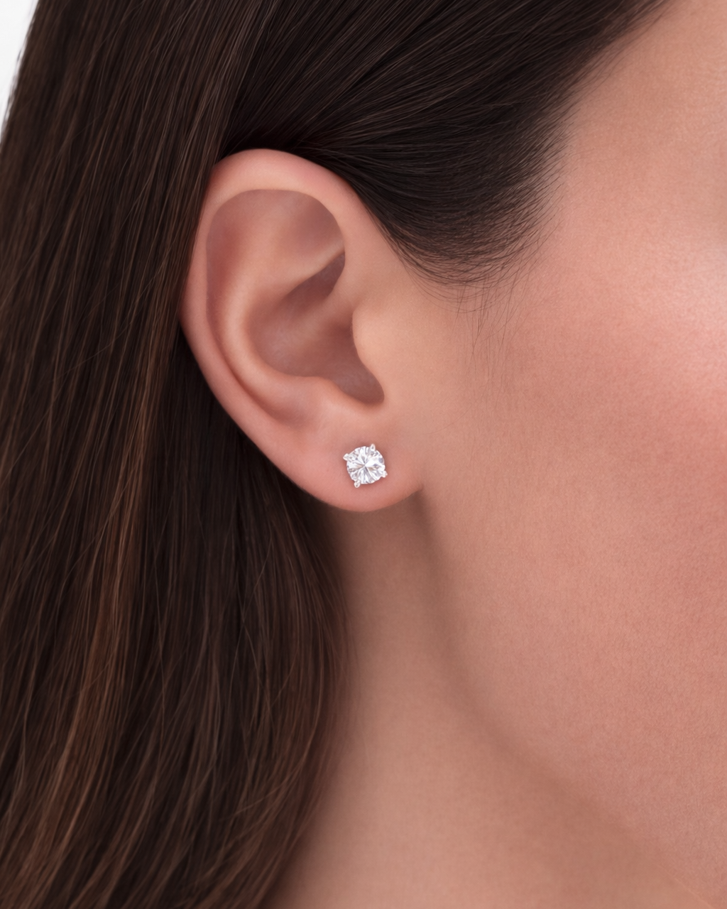 Orecchini in Moissanite punto luce ct 1
