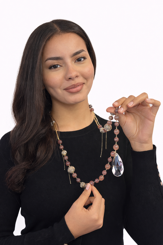 Collana Lunga con Tormaline Naturali