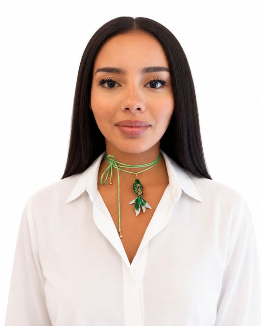 Collana con pendente Pesce Verde