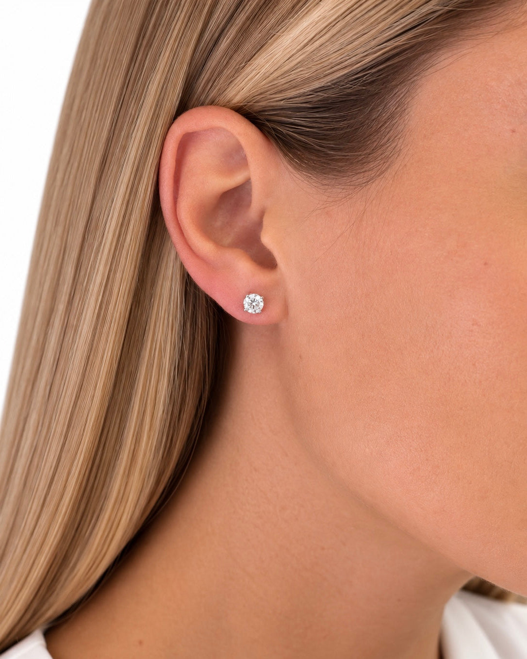 Orecchini Punto Luce Big in Argento 925 e Diamanti Lab Grown