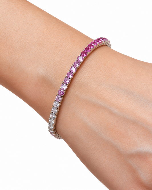 Bracciale Tennis Degradè Rosa