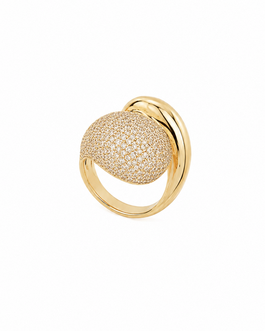 Anello Brass con Zirconi