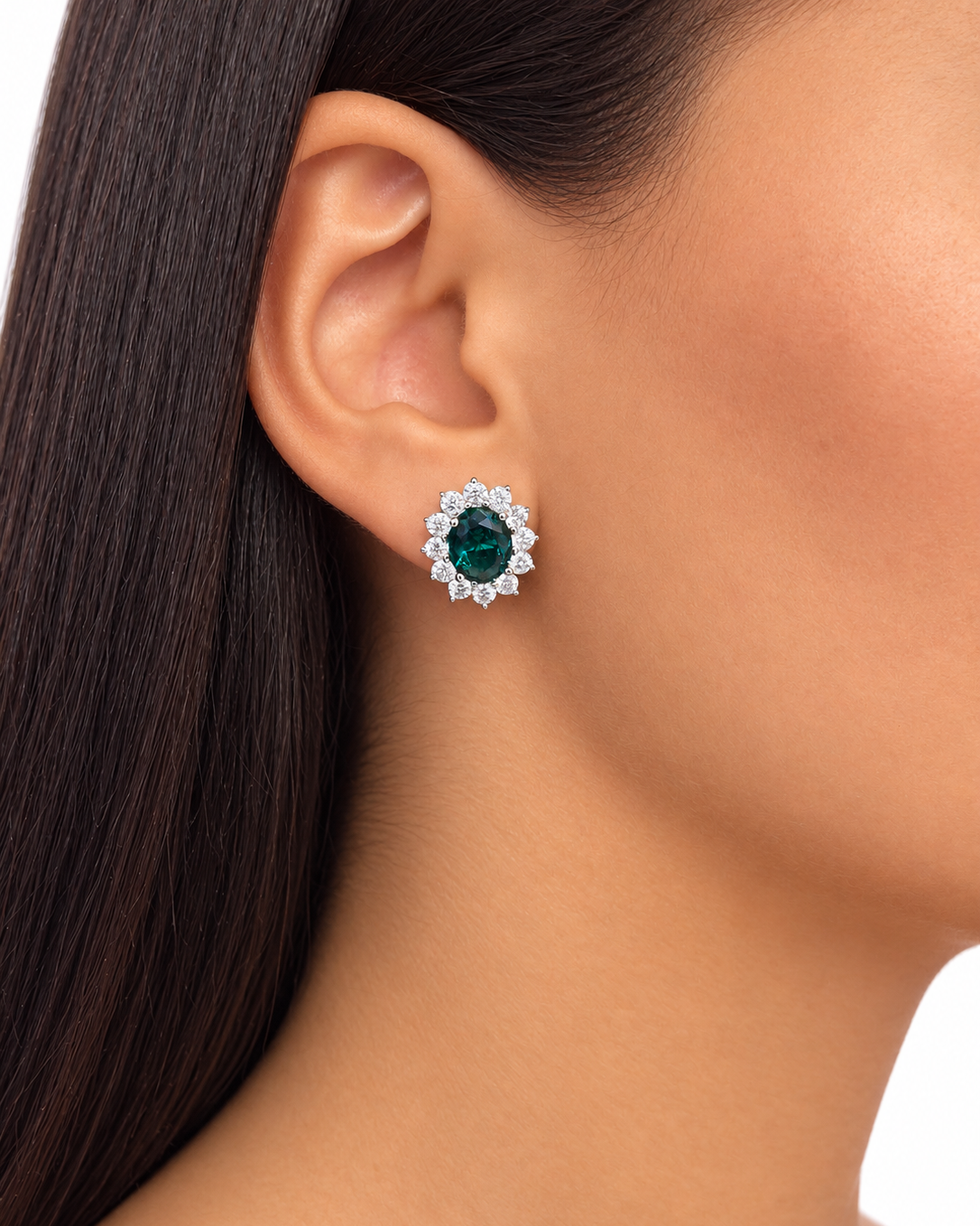 Orecchini Anastasia Verdi in Argento 925