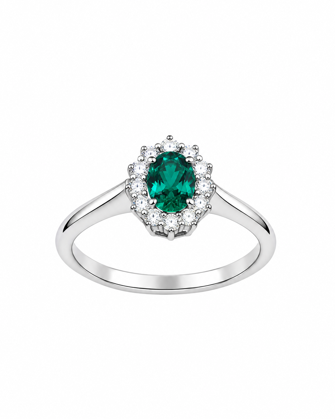 Anello Margherita Verde in Argento 925
