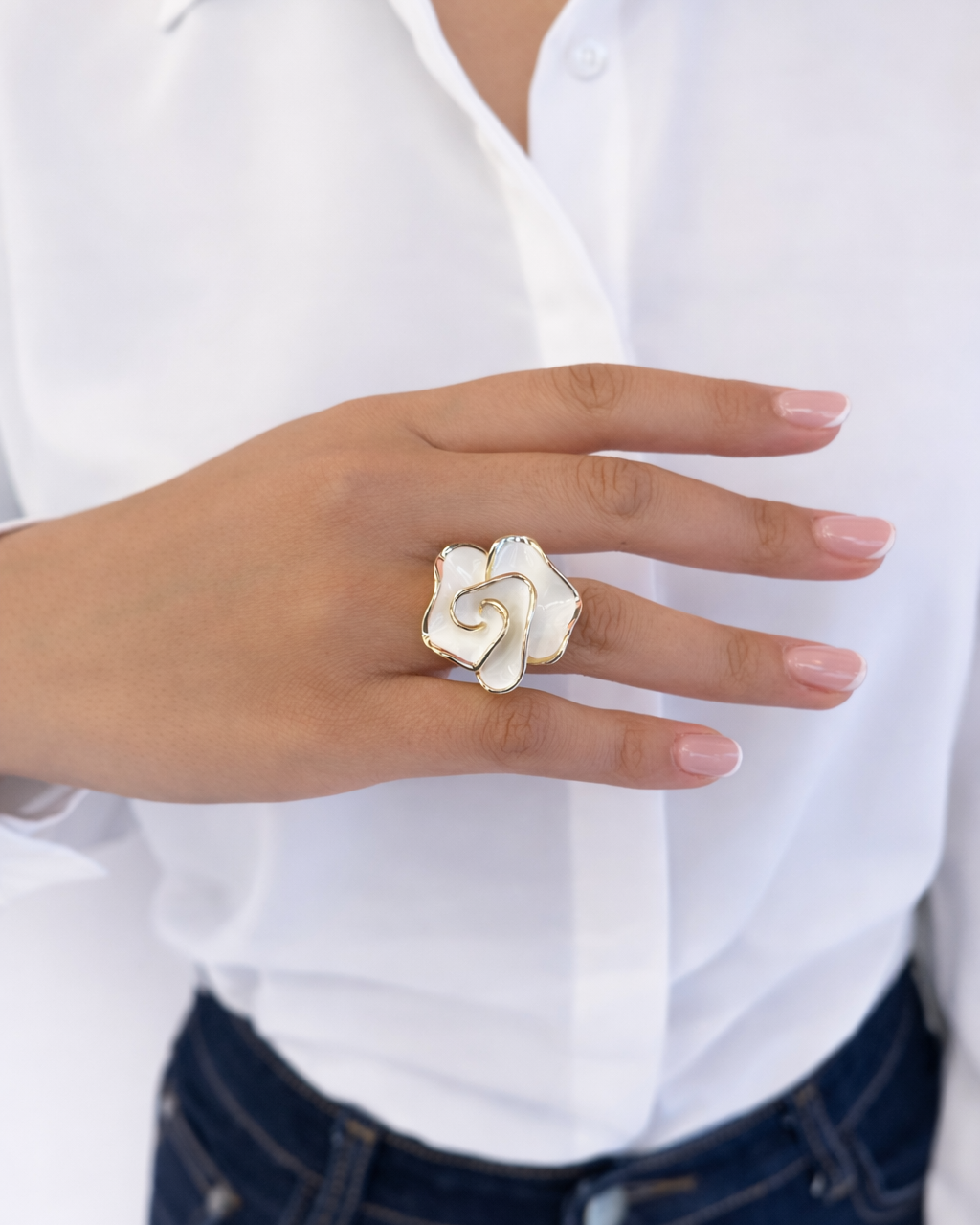 Anello Matilda bianco