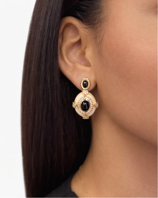 Orecchini Rebecca in Brass dorato