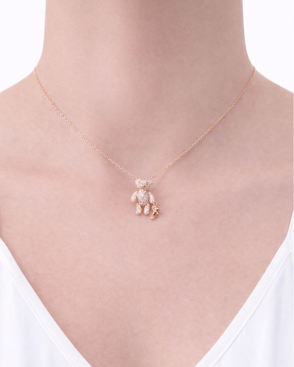 Girocollo Teddy in argento 925 placcato oro rosa 18kt