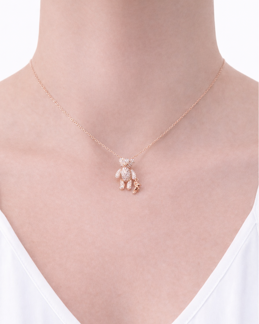 Girocollo Teddy in argento 925 placcato oro rosa 18kt