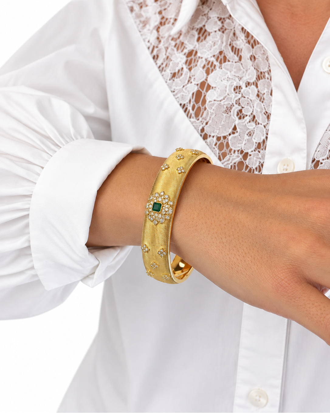 Bracciale Vittoria Verde in Brass dorato